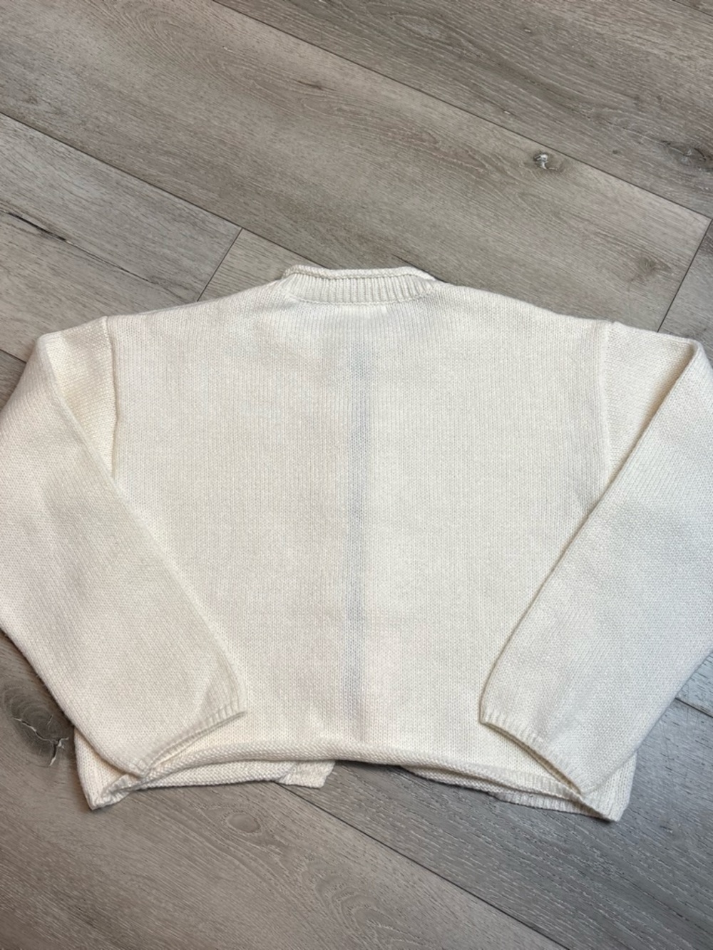 Line & Dot Ivory Knit Cardigan Black Frog Closure Toggle Sweater Women’s S - Picture 3 of 3